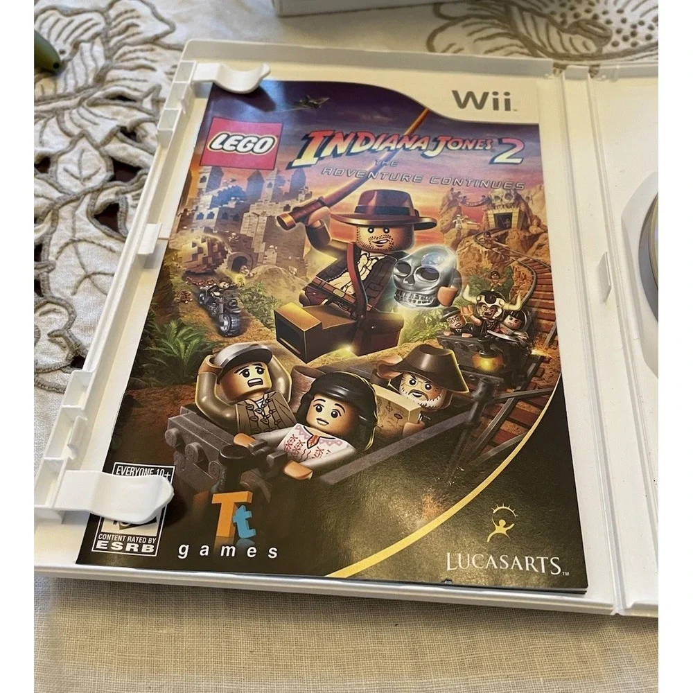 Wii Game Bundle Lot Of 2 Ratman Raving Rabbids TV Party & Lego Indiana Jones 2
